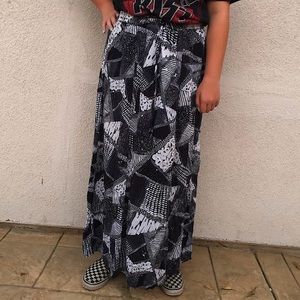 Patchwork maxi skirt